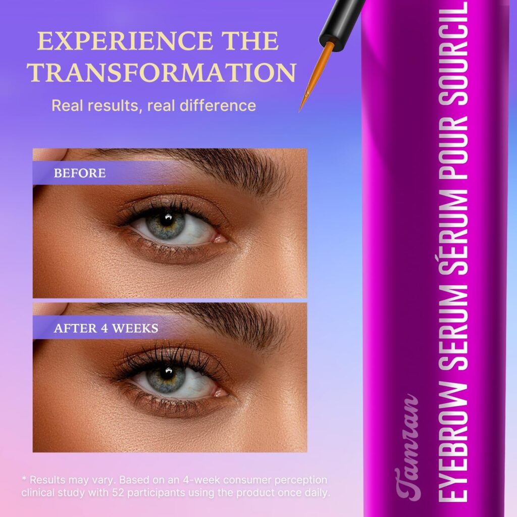 Collage von Vorher-Nachher Bildern von Kunden des Tamran Long Lashes Wimpernserum