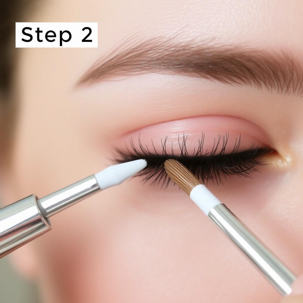 Schritt 2: Auftragen des Tamran Long Lashes Wimpernserum