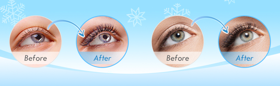 Vorher-Nachher Vergleich der Wimpern nach 8 Wochen Anwendung des PAPOIYA Wimpernserums Vorher-Nachher Vergleich der Wimpern nach 8 Wochen Anwendung des PAPOIYA Wimpernserums